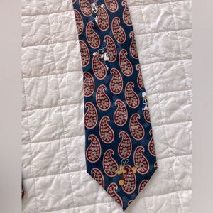 Disney Silk Tie Navy Pluto Mickey Mouse Men’s Workwear Whimsey Magic Kingdom